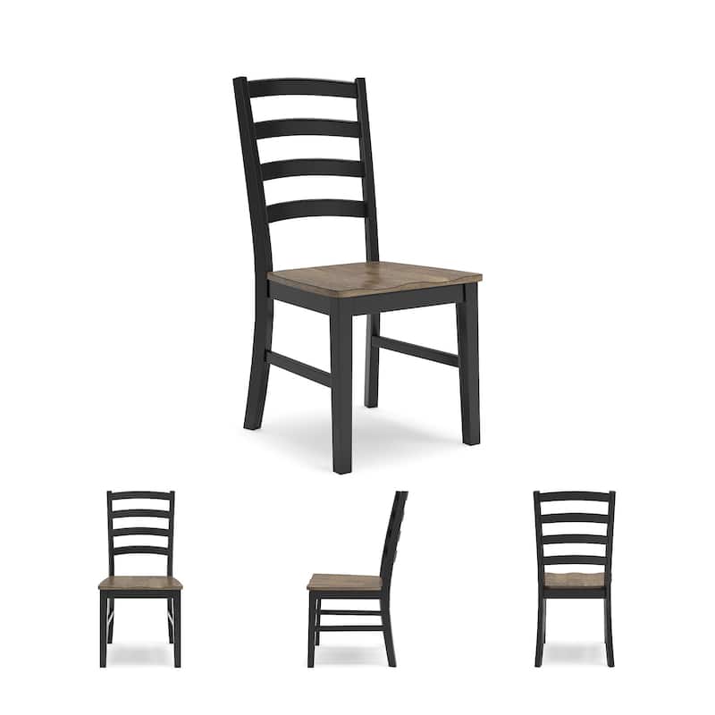 Signature Design by Ashley Wildenauer Brown/Black Dining Chair - 19" W x 23.25" D x 39" H