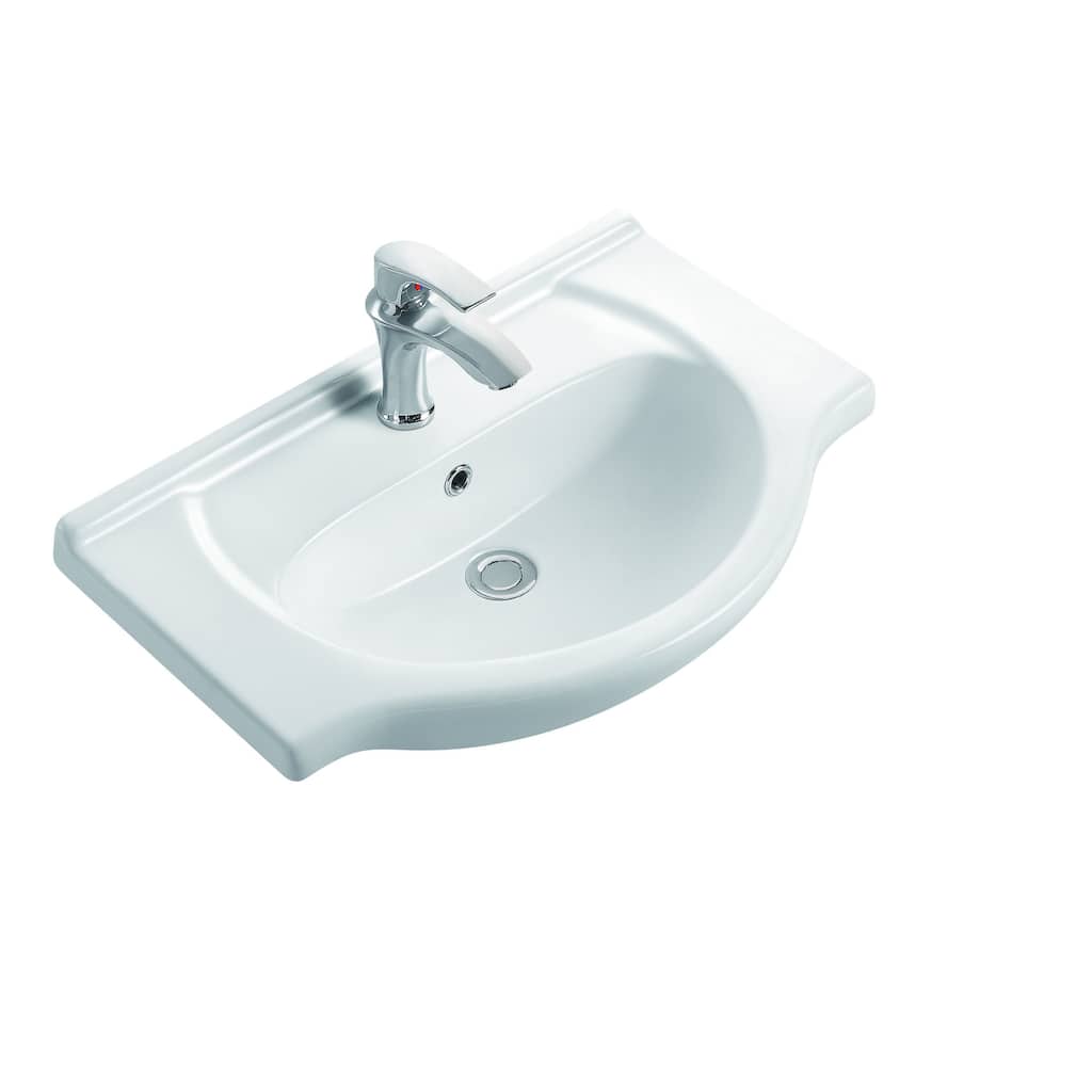 Capri 24" Wall-Hung Ceramic Top in White