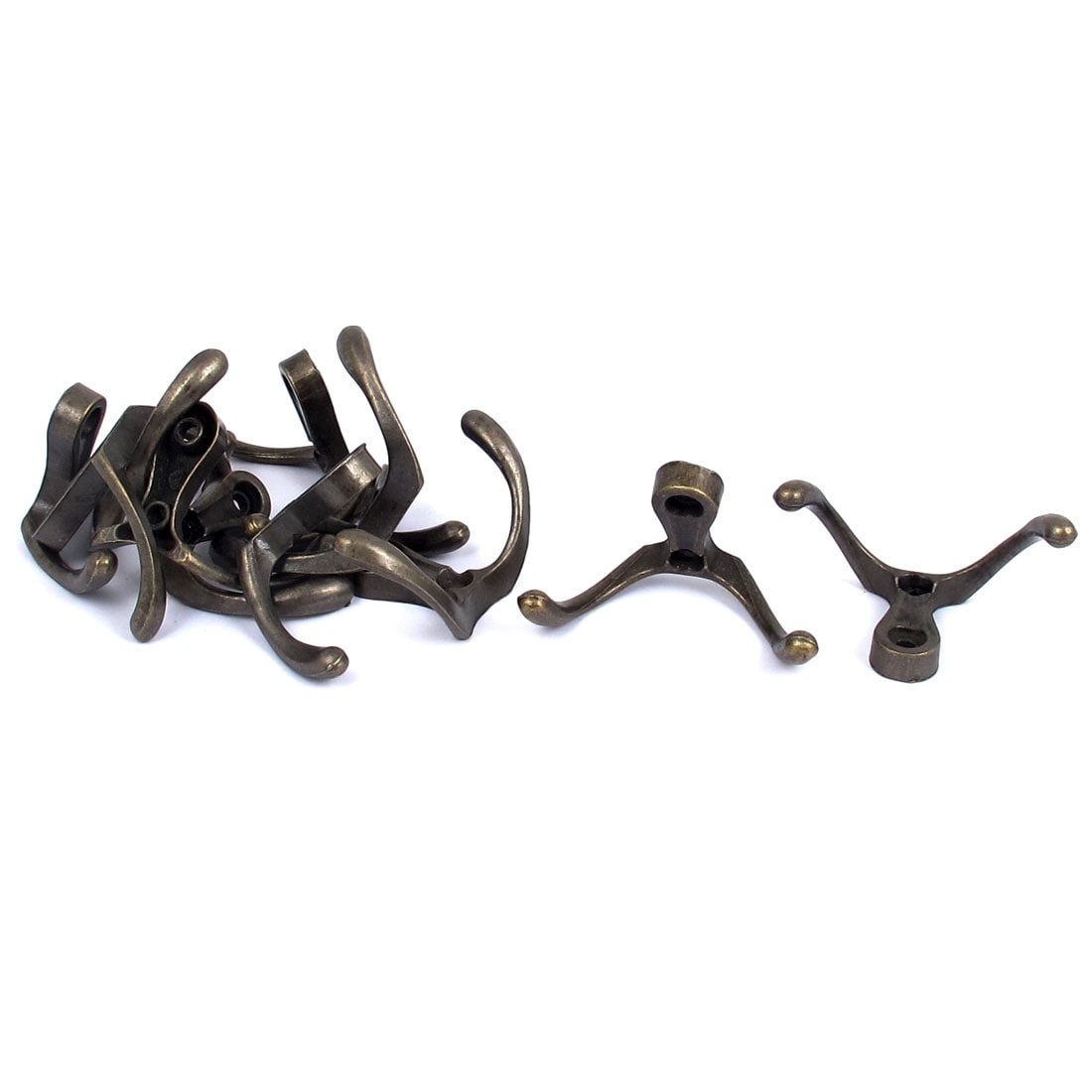 Shop Unique Bargains 10pcs Decorative Wall Hooks Double Coat