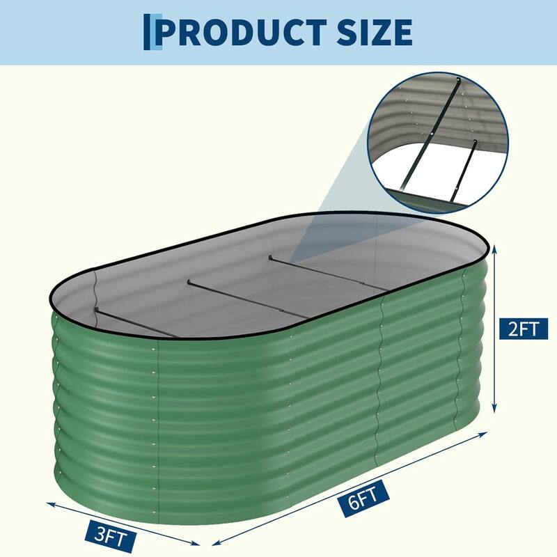 2 Pack Galvanized Raised Garden Beds