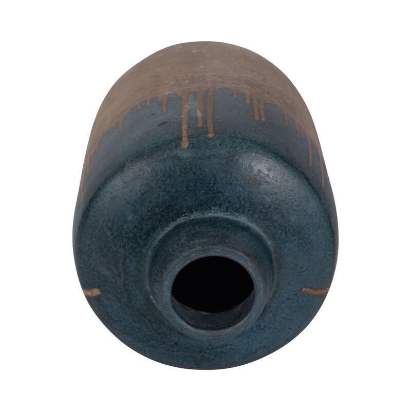 Ceramic Round Two-Tone Decorative Flower Vase