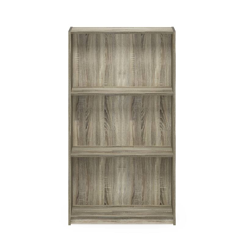 Furinno 99736 Basic 3-Tier Bookcase Storage Shelves