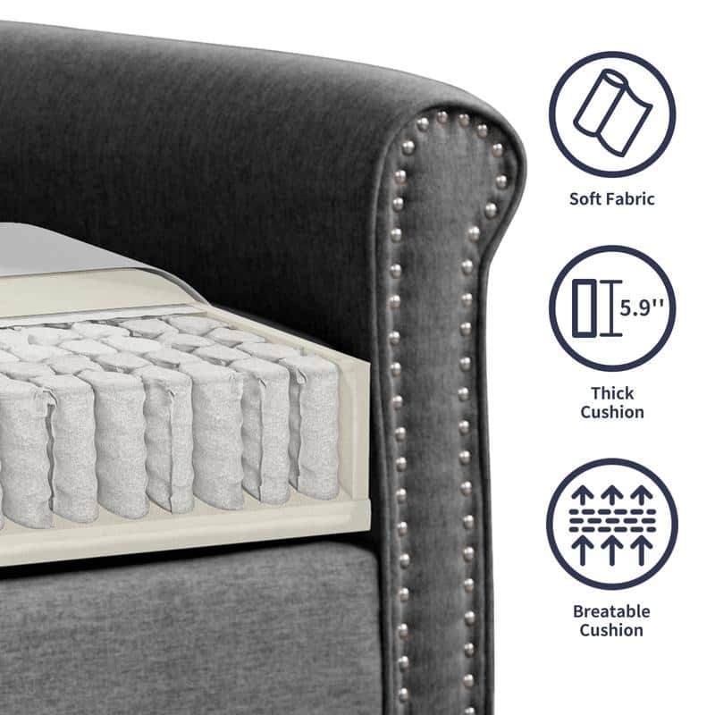 Mixoy Sectional Sleeper Sofa,Single Couch & Loveseat Couch &3 Seater Sofa, DIY Combination for Living Room