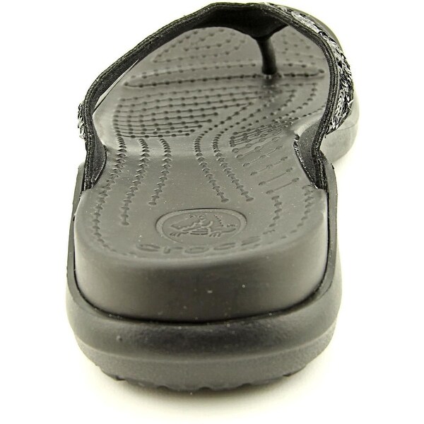 crocs sequin flip flops
