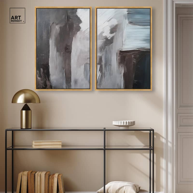 Monochrome Mood I Canvas Set of 2 by Art Remedy