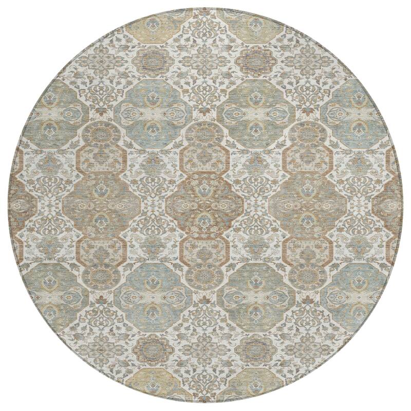 Machine Washable Indoor/ Outdoor Traditional Tracey Chantille Rug