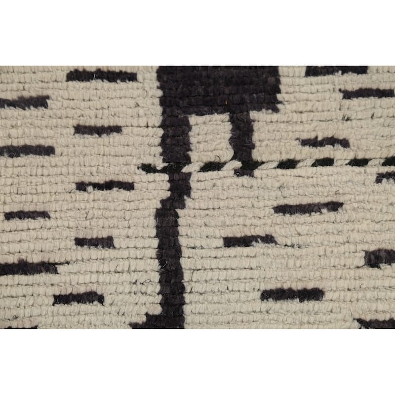 Abstract Moroccan Oriental Area Rug Handmade Contemporary Wool Carpet - 6'11"x 10'5"