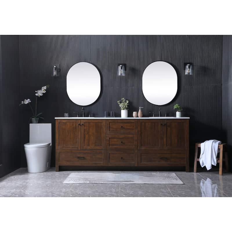 Elegant Lighting VF2884D Soma 84" Free Standing Double Basin Vanity
