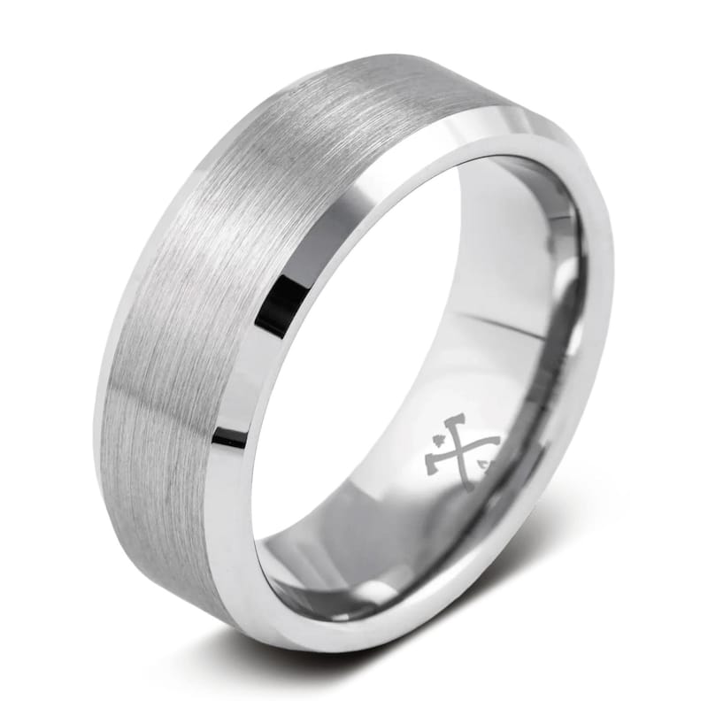 Manly Bands THE SAVANT Tungsten 8mm Satin Band