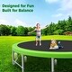 preview thumbnail 4 of 5, KISRAIS 16FT Trampoline with Balance Bar & Basketball Hoop&Ball - Green