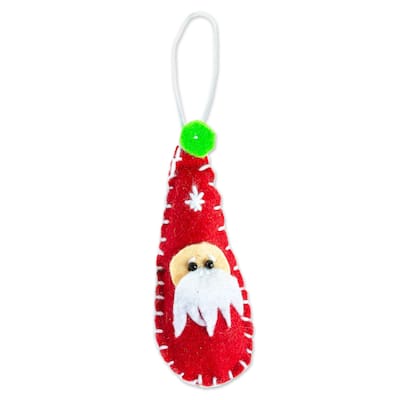 Novica Handmade Christmas Drop Felt Ornament