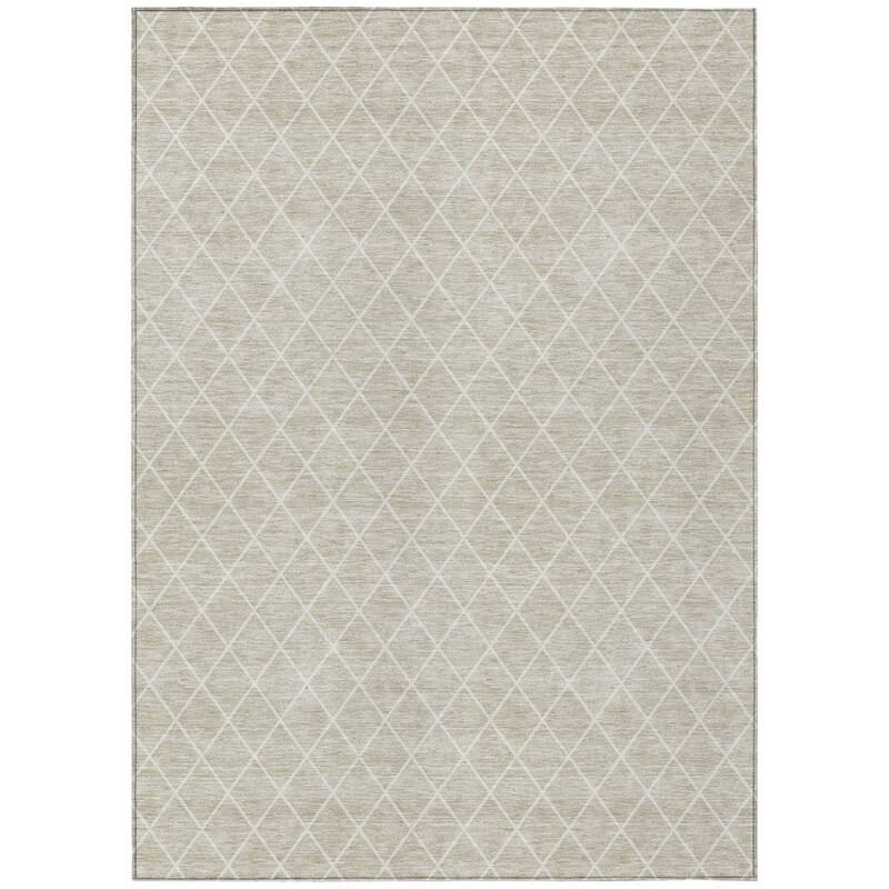 HomeRoots Geometric Transitional Rectangle Outdoor Rug
