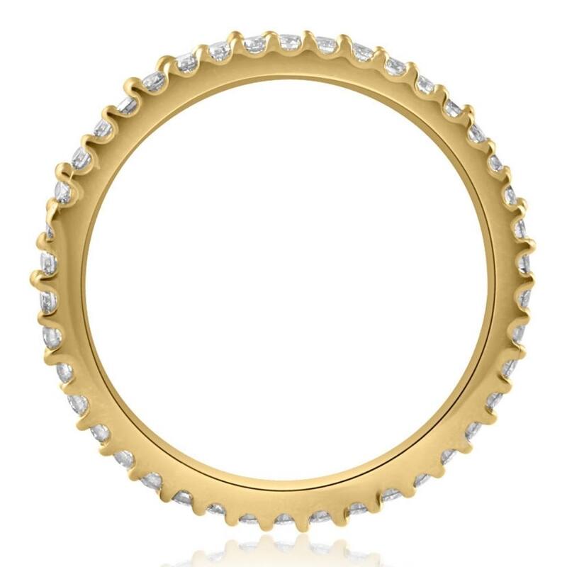 1/2Ct Diamond Eternity Ring Prong Stackable Wedding Band 14k Yellow Gold