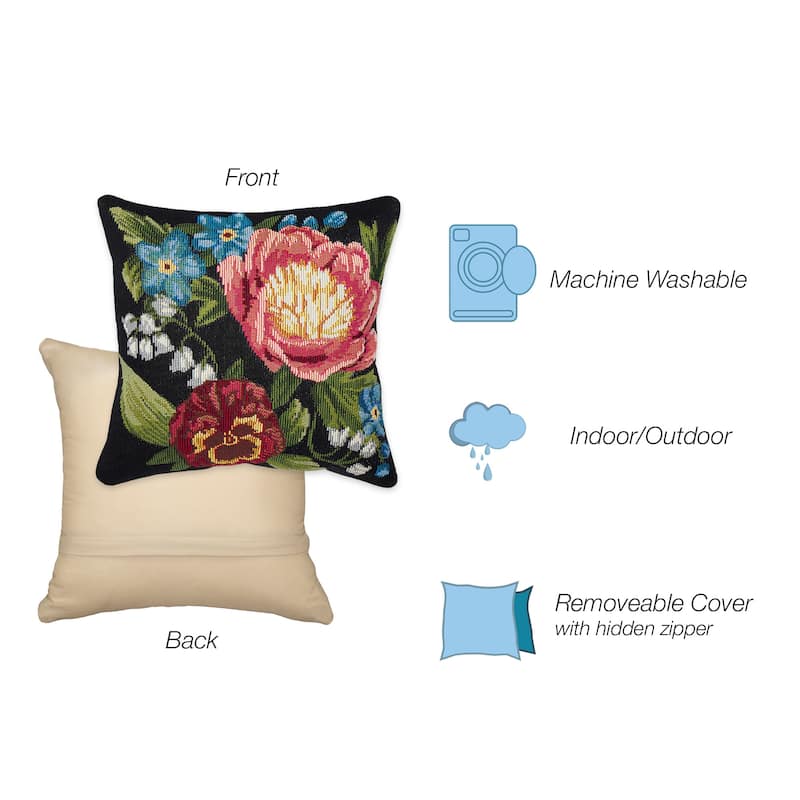 Liora Manne Marina Secret Garden Indoor/Outdoor Pillow