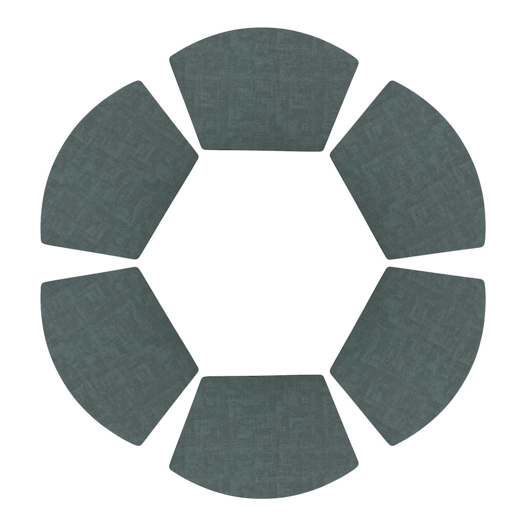 Set of 6 Faux Leather Placemats for Kitchen Dining Table Decor Heat Resistant Table Placemats Wipeable Table Mat - 19*12in