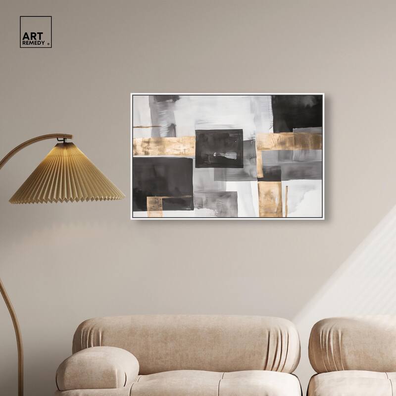 Graphite and Glimmer I Canvas by Art Remedy