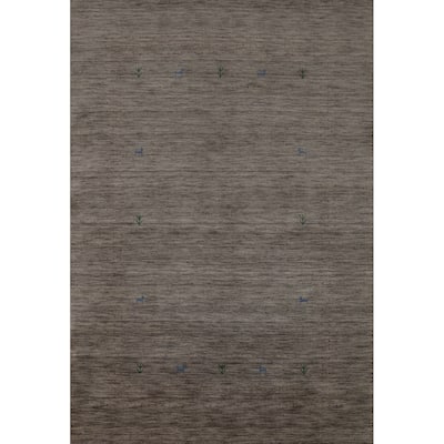 Gabbeh Indian Area Rug Hand-Knotted Contemporary Wool Carpet - 5'3" x 7'9"