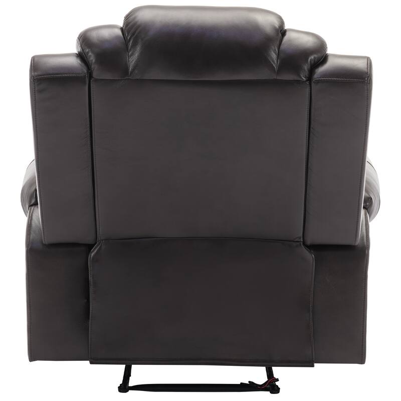 Home Theater Seating Manual Recliner Chair with LED Light Strip for Living Room,Bedroom, Black