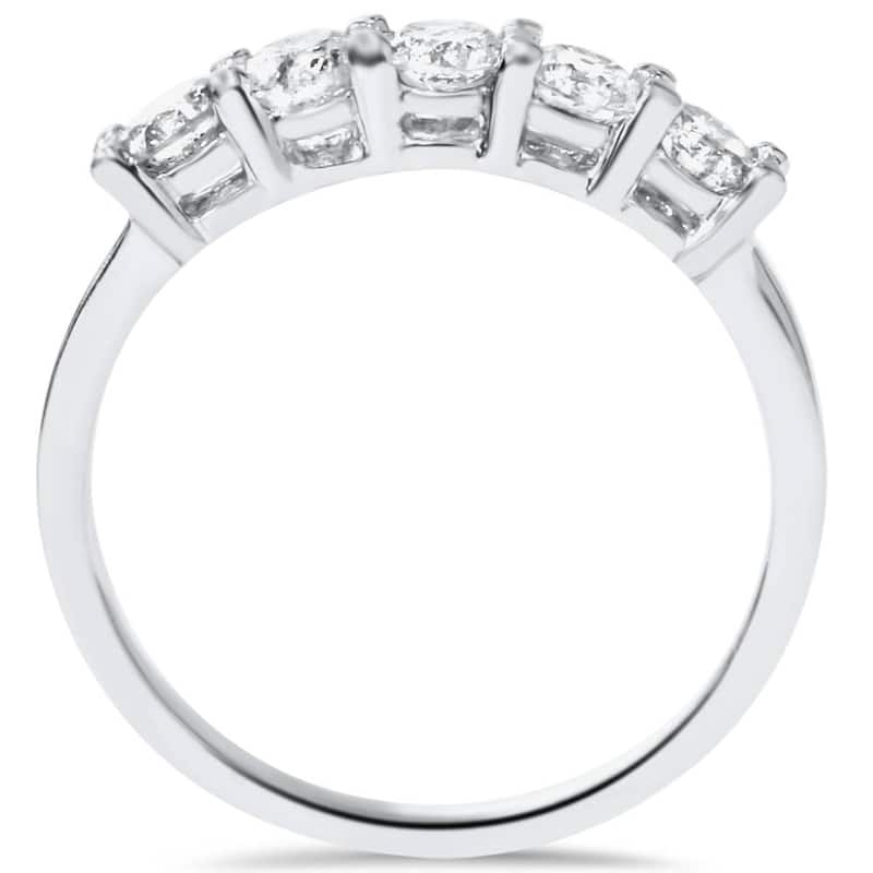 1/2ct Diamond Five Stone Wedding Ring White Gold