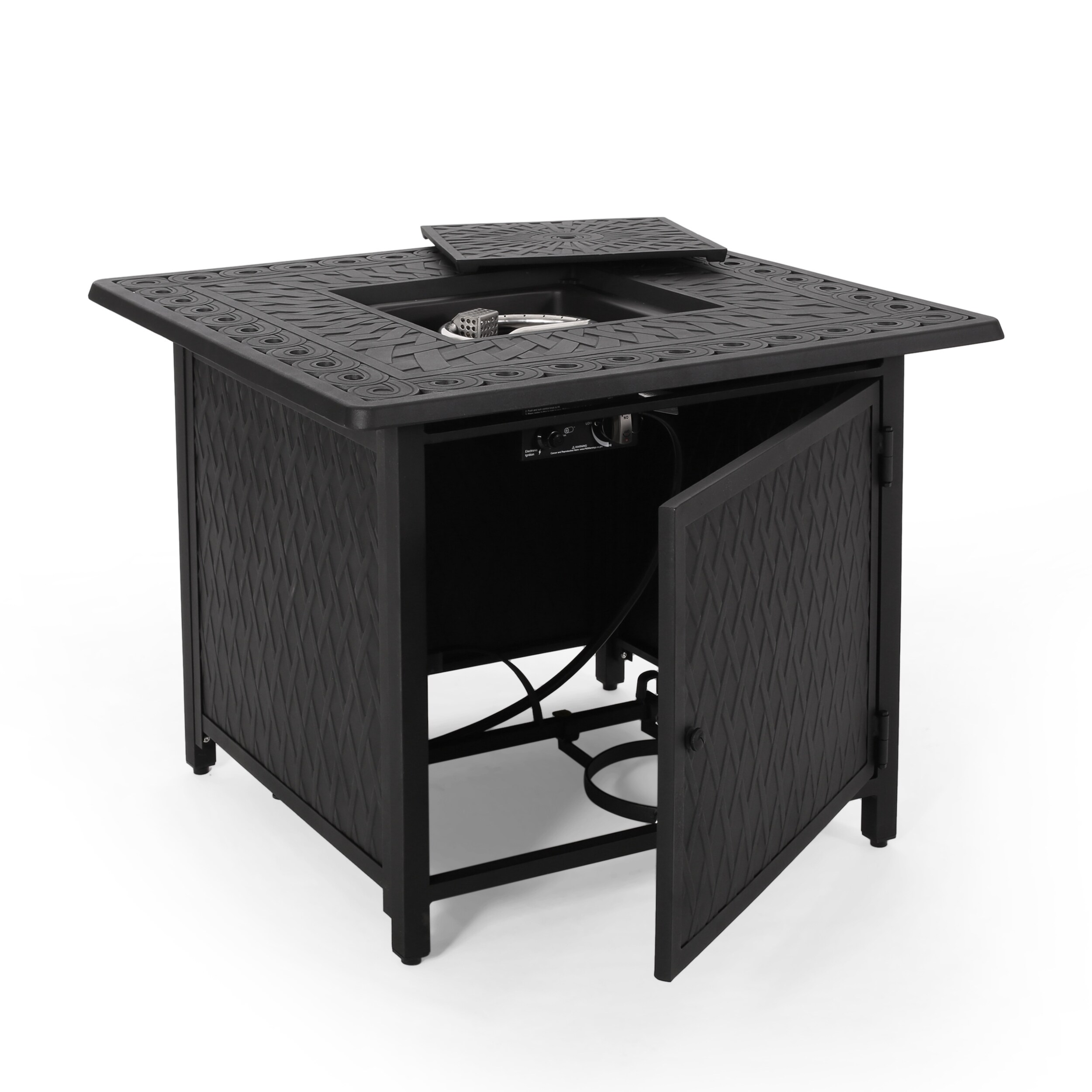 Shop Aspen Outdoor Square Aluminum Fire Pit By Christopher Knight