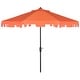 preview thumbnail 4 of 5, SAFAVIEH Zimmerman 9ft Round Outdoor Patio Umbrella - UV Resistant with Button Tilt