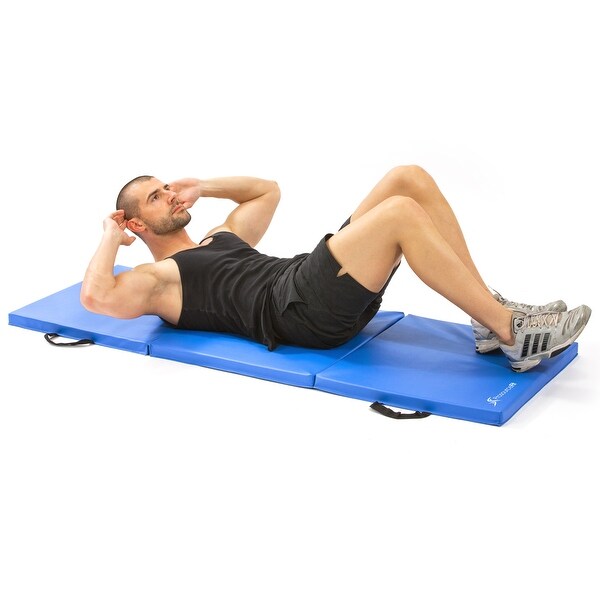 Prosource Fit Tri Fold Folding Thick Exercise Mat 6 x2 with Handles Bed Bath Beyond 23596524