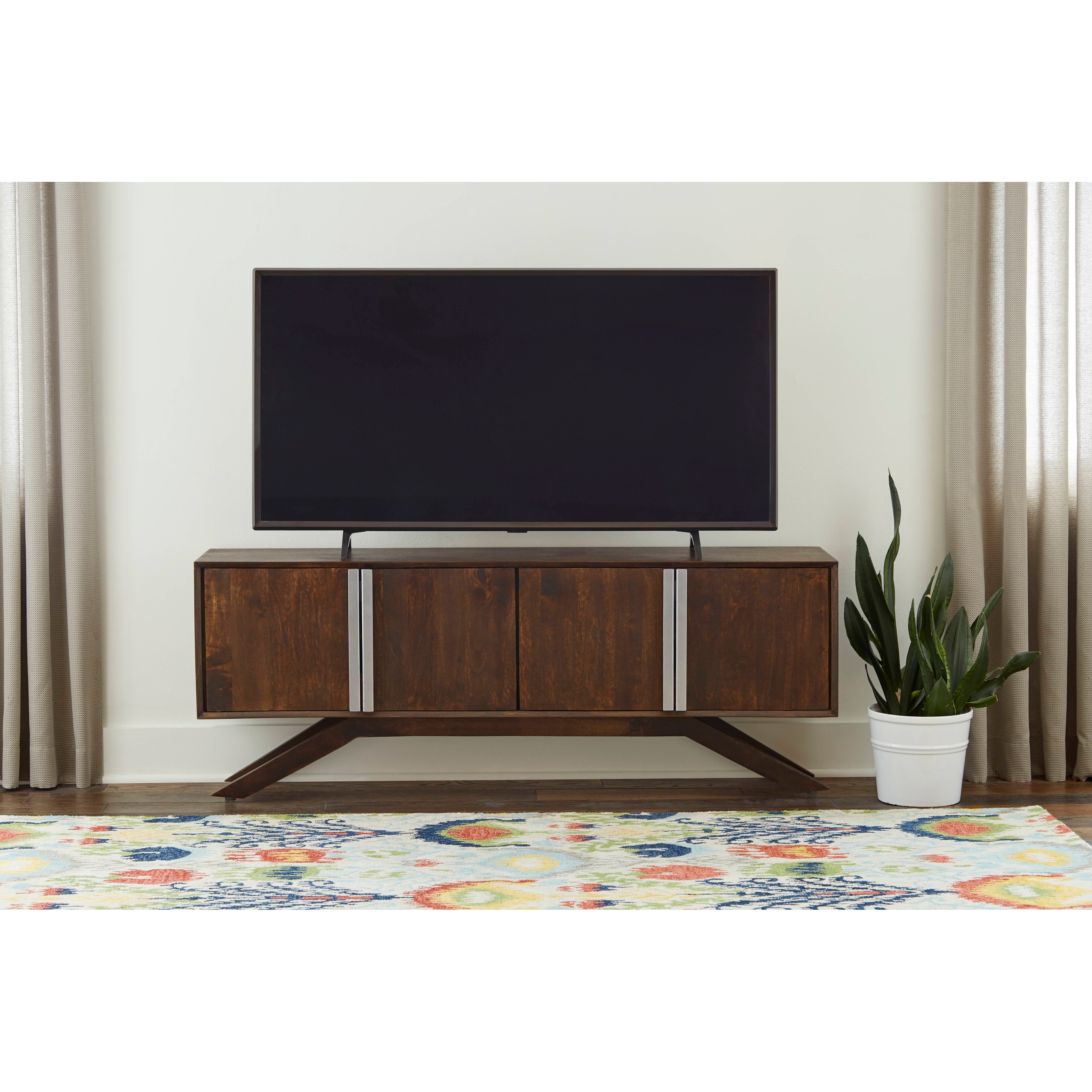 Solid wood walnut hot sale tv stand