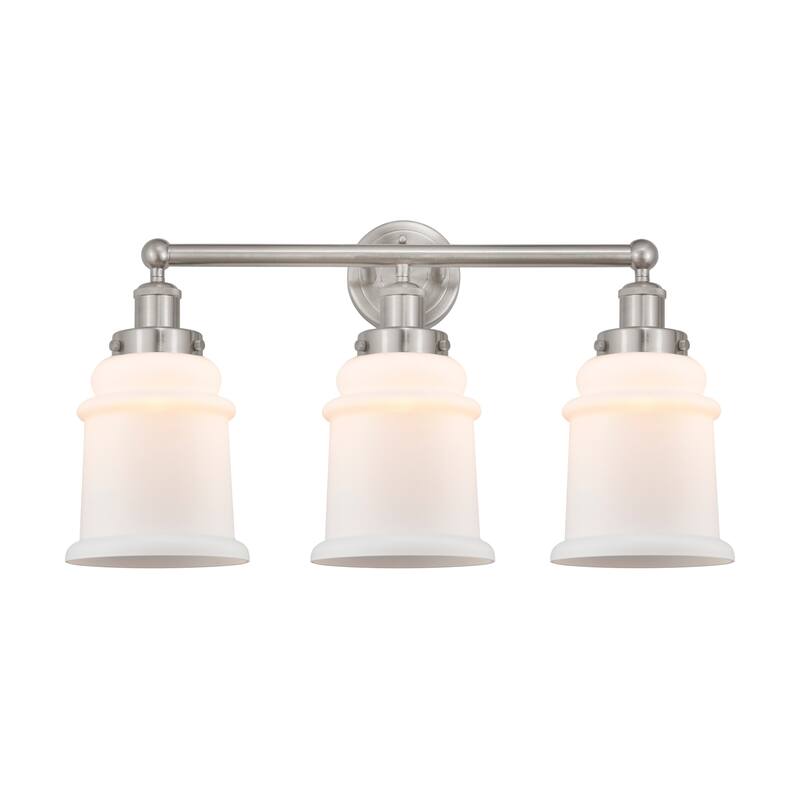 Innovations Lighting 616-3W-13-24 Canton Vanity Canton 3 Light 24" - Brushed Satin Nickel / Matte White