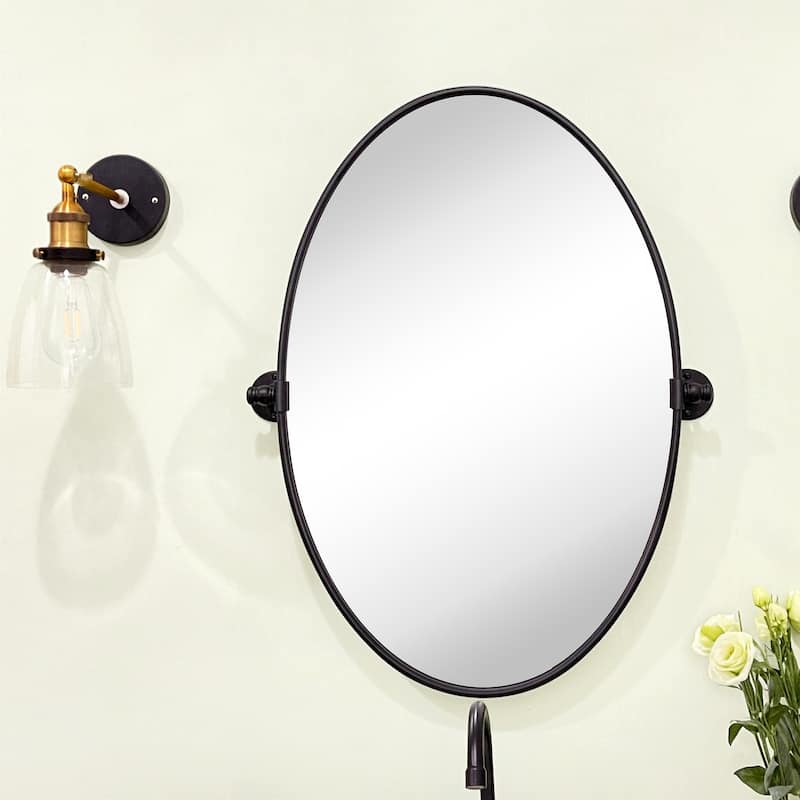 TEHOME Luecinda Oval Metal Wall Mirror