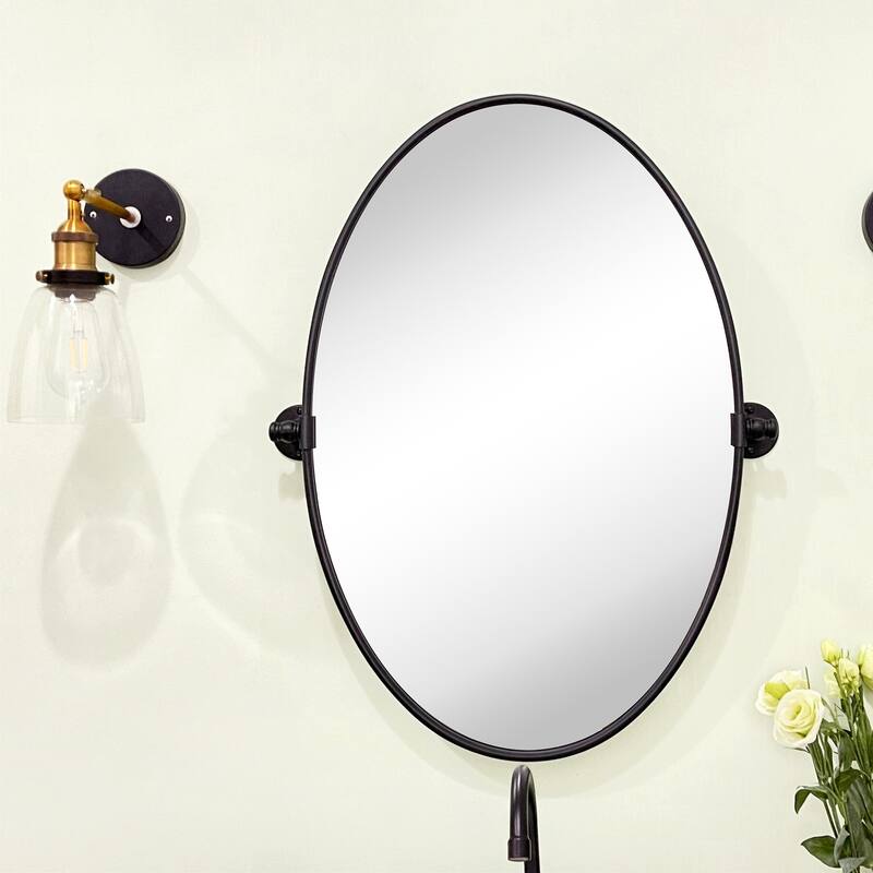 Luecinda Oval Metal Wall Mirror