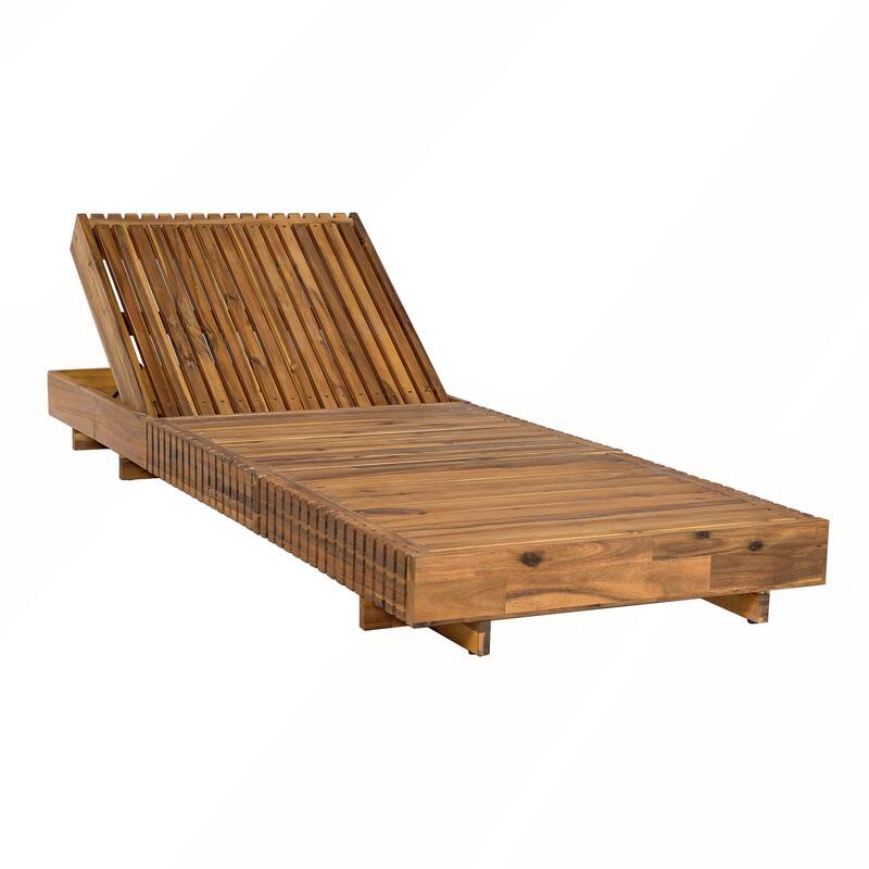 Outdoor Chaise Lounge Chair with 6-Position Adjustable Backrest