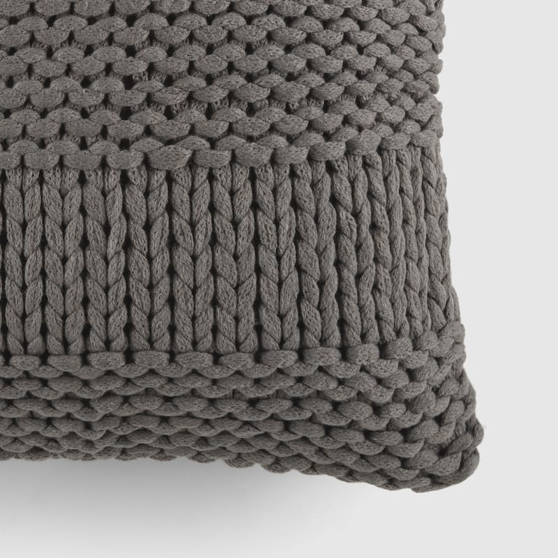 Cozy Chunky Knit Acrylic Decor Throw Pillow