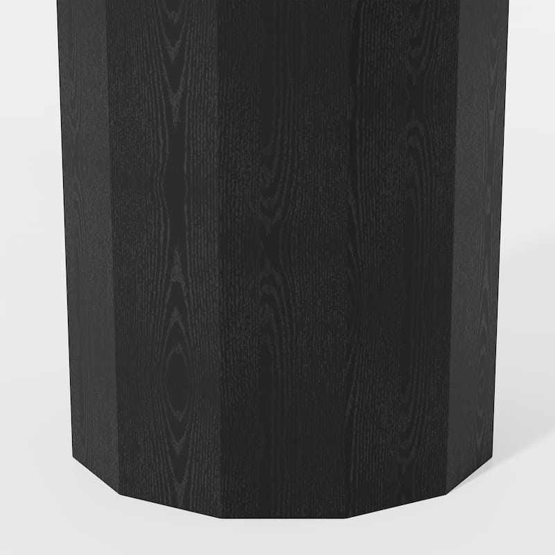 Solid Wood Round Dining Table Kitchen Table for 4-6 with Tabletop and Cylindrical Base for Living/Dining Room Coffee Office