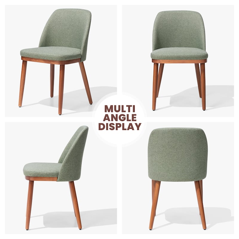 Crestlive Products Upholstered Wood Dining Chairs with Wood Legs