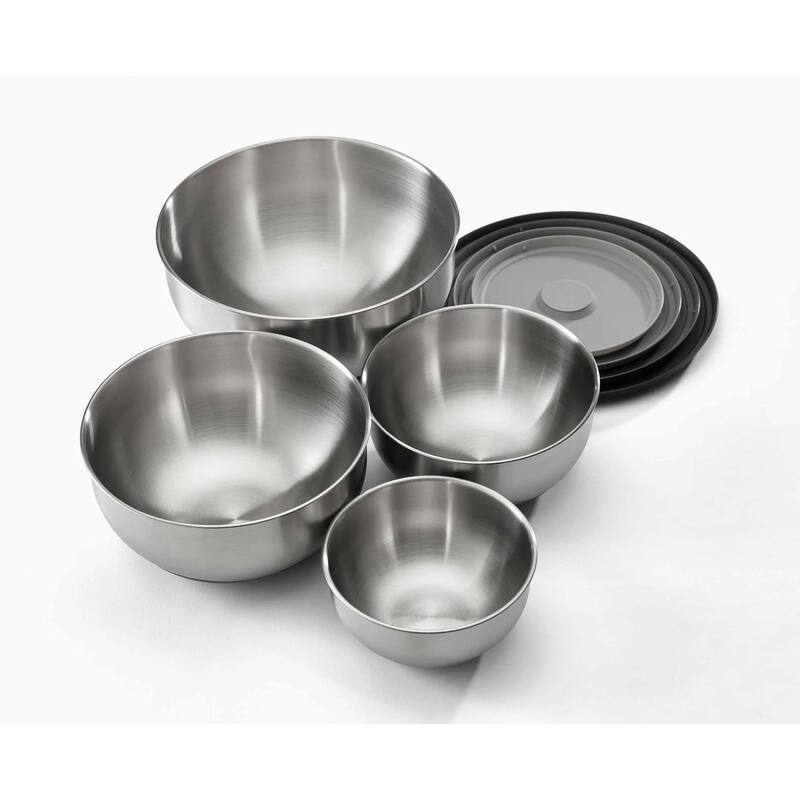 Joseph Joseph Nest Prep&Store 8-piece Stainless Steel Bowl Set with Lids