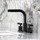 preview thumbnail 1 of 34, Kingston Brass Convergent Two-Handle 3-Hole Deck Mount Widespread Bathroom Faucet with Knurled Handle and Brass Pop-Up Drain