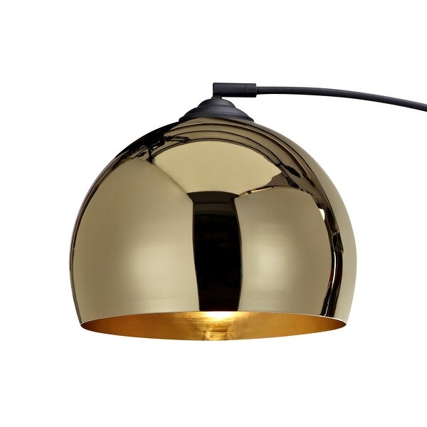 Versanora Arquer Arc Floor Lamp Gold Finished Shade Black Marble Base 67 H Bed Bath Beyond 11607882
