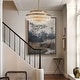 preview thumbnail 17 of 15, 32 in. Drum Modern Crystal Chandelier 4-Tier Gold Brass Kitchen Island Pendant Light for Dining Room
