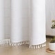 preview thumbnail 26 of 38, No Hook Geometric Tassels Shower Curtain with Snap-in Liner
