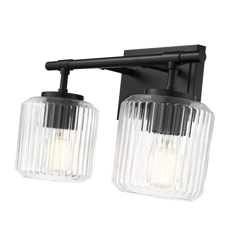 Z-Lite Landon 2 Light Vanity - Matte Black - Matte Black