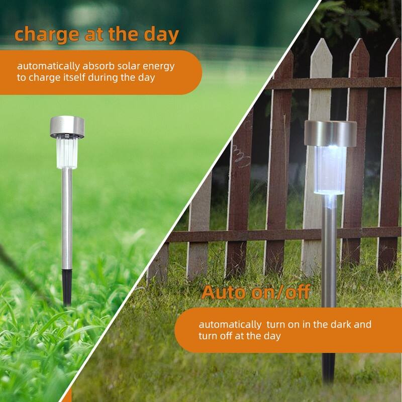 10-Piece 5W High Brightness Solar Power LED Lawn Lamps (Cold White/Warm White/Colorful)