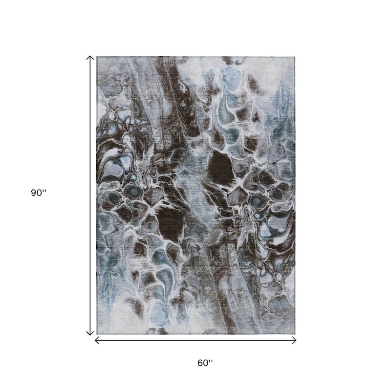 HomeRoots Abstract Transitional Rectangle Outdoor Rug
