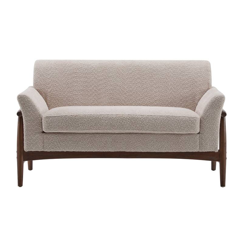 Mokena Modern Fabric Loveseat with Track Arms by Christopher Knight Home