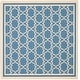 preview thumbnail 40 of 144, SAFAVIEH Courtyard Thomasina Indoor/ Outdoor Waterproof Patio Backyard Rug 6'7" Square - Blue/Beige
