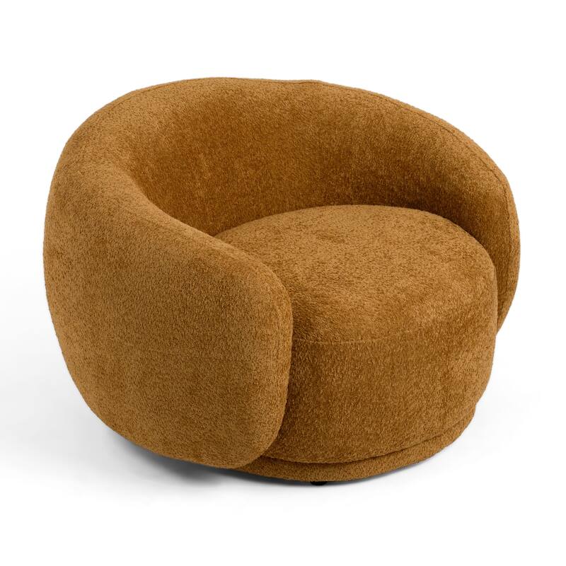 Divani Casa Andrew Modern Orange Fabric Accent Chair