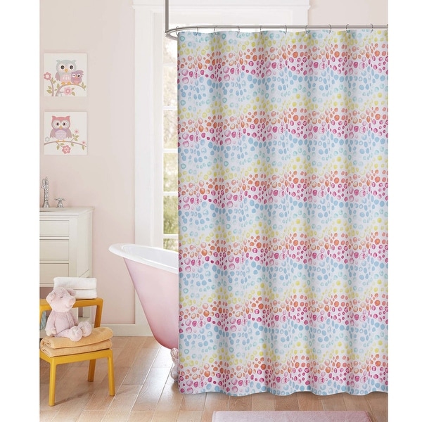 Bubble top shower curtain