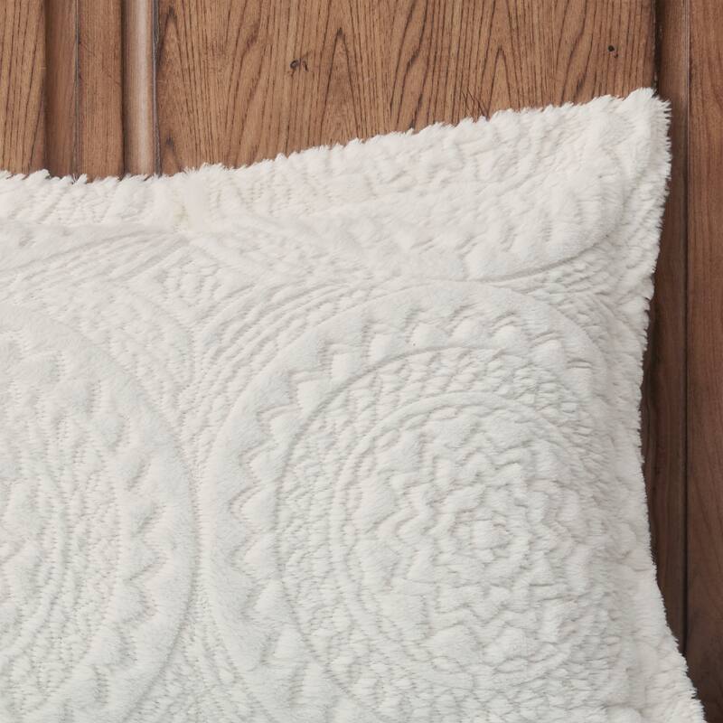 Madison Park Nova Ivory Embroidered Medallion Ultra Plush Comforter Set