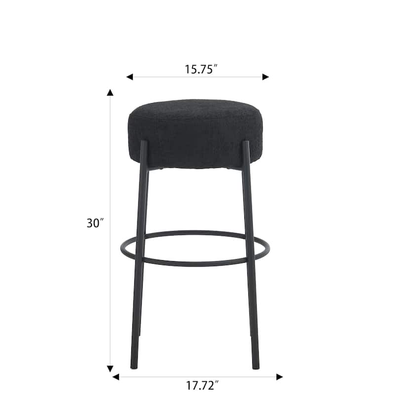 30" Tall, Round High Bar Stools, Set of 2