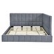 preview thumbnail 15 of 16, Modern Full Size Daybed Velvet Upholstered Sofa Bed Frame for Bedroom Living Room, Wood Slat Support