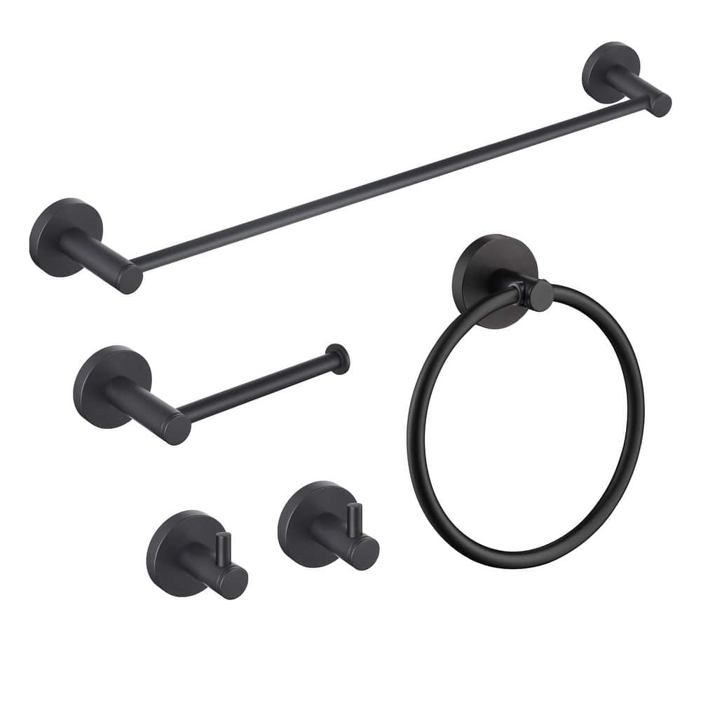 Circular 5-Piece Bathroom Hardware Set